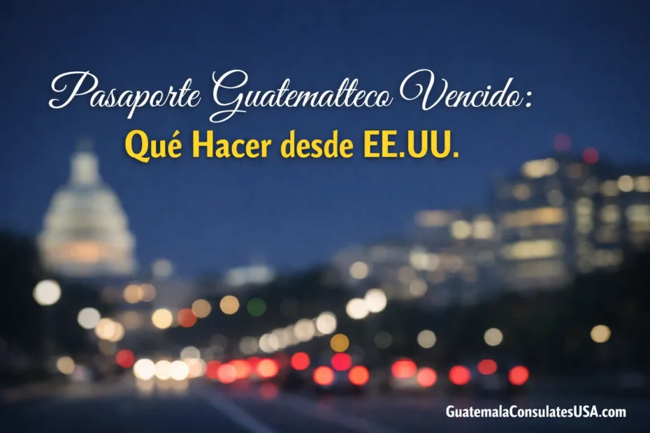Pasaporte Guatemalteco Vencido Qué Hacer desde EE.UU.