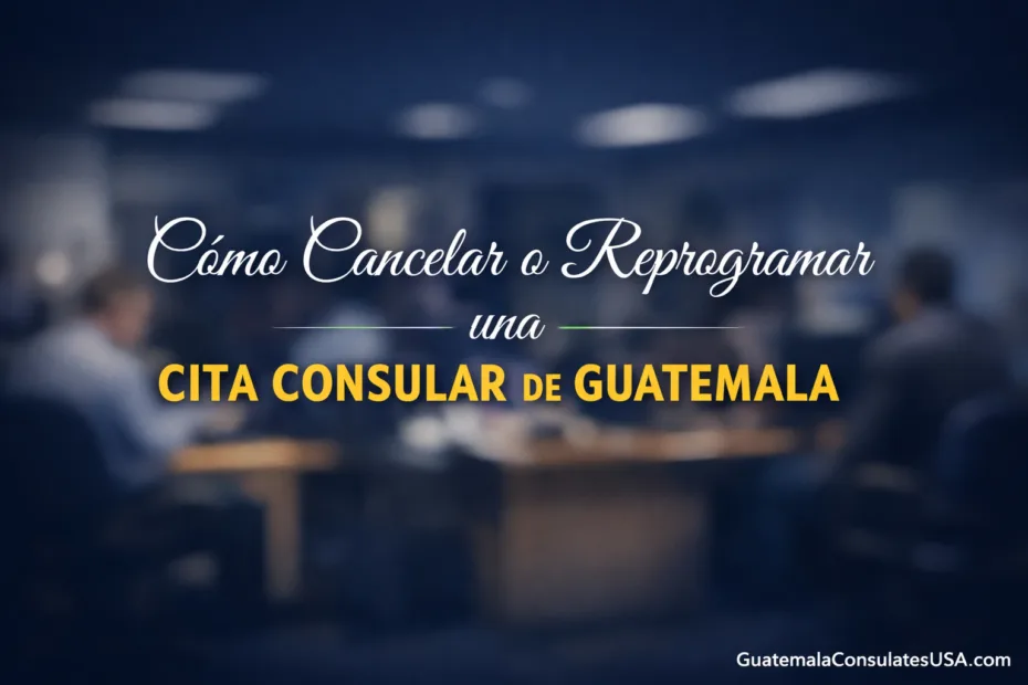 Cómo Cancelar o Reprogramar una Cita Consular de Guatemala
