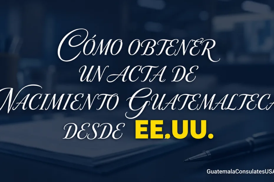 Cómo Obtener un Acta de Nacimiento Guatemalteca desde EE.UU.