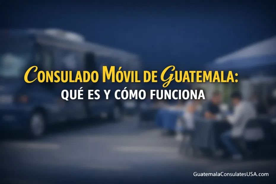 Consulado Móvil de Guatemala Qué Es y Cómo Funciona