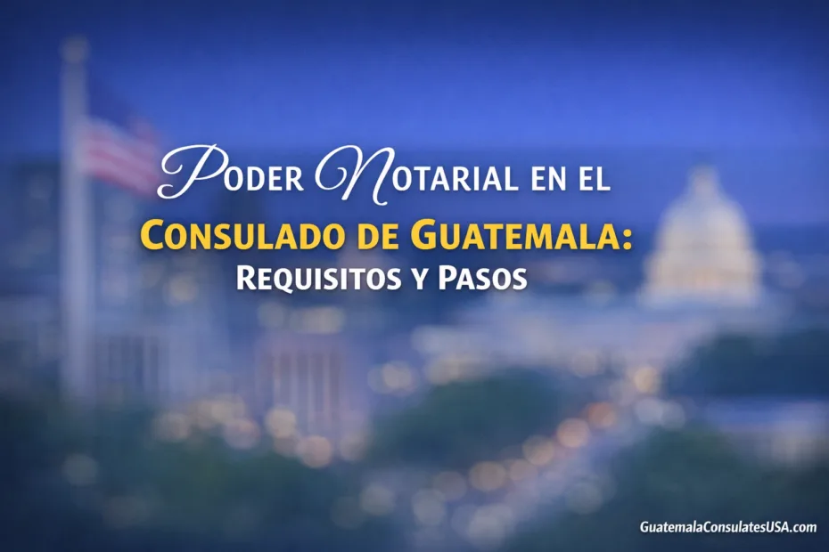 Poder Notarial en el Consulado de Guatemala Requisitos y Pasos