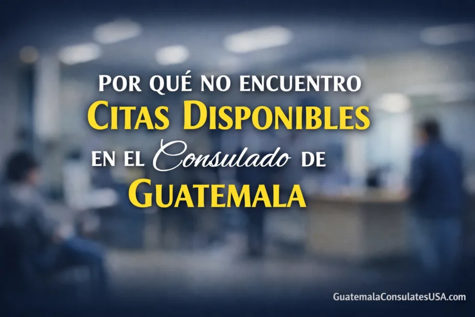 Por Qué No Encuentro Citas Disponibles en el Consulado de Guatemala