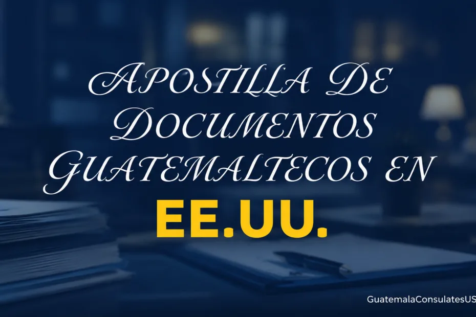 Apostilla de Documentos Guatemaltecos en EE.UU.